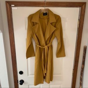 Mustard trench coat